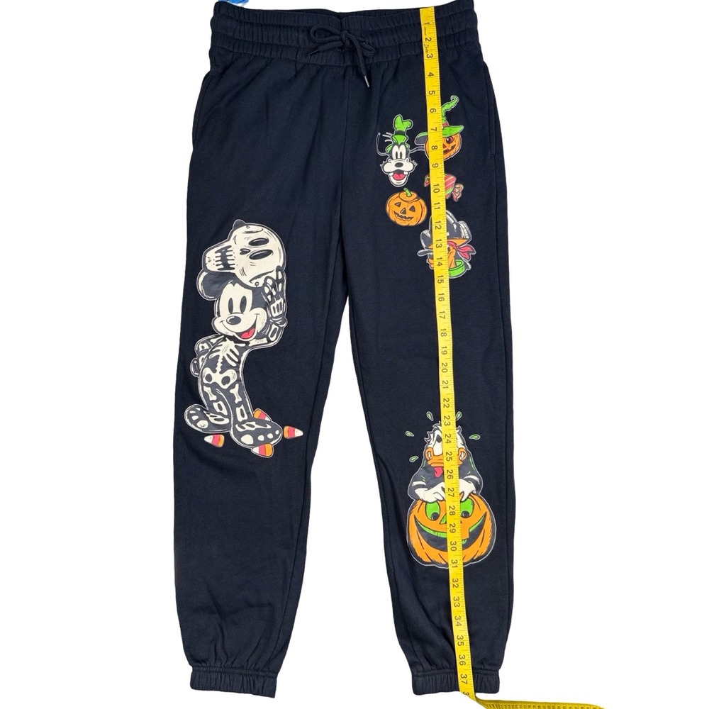 Freeze Disney Mickey Friends Halloween Jogger Pants XS Skeleton Pumpkin - Picture 7 of 8